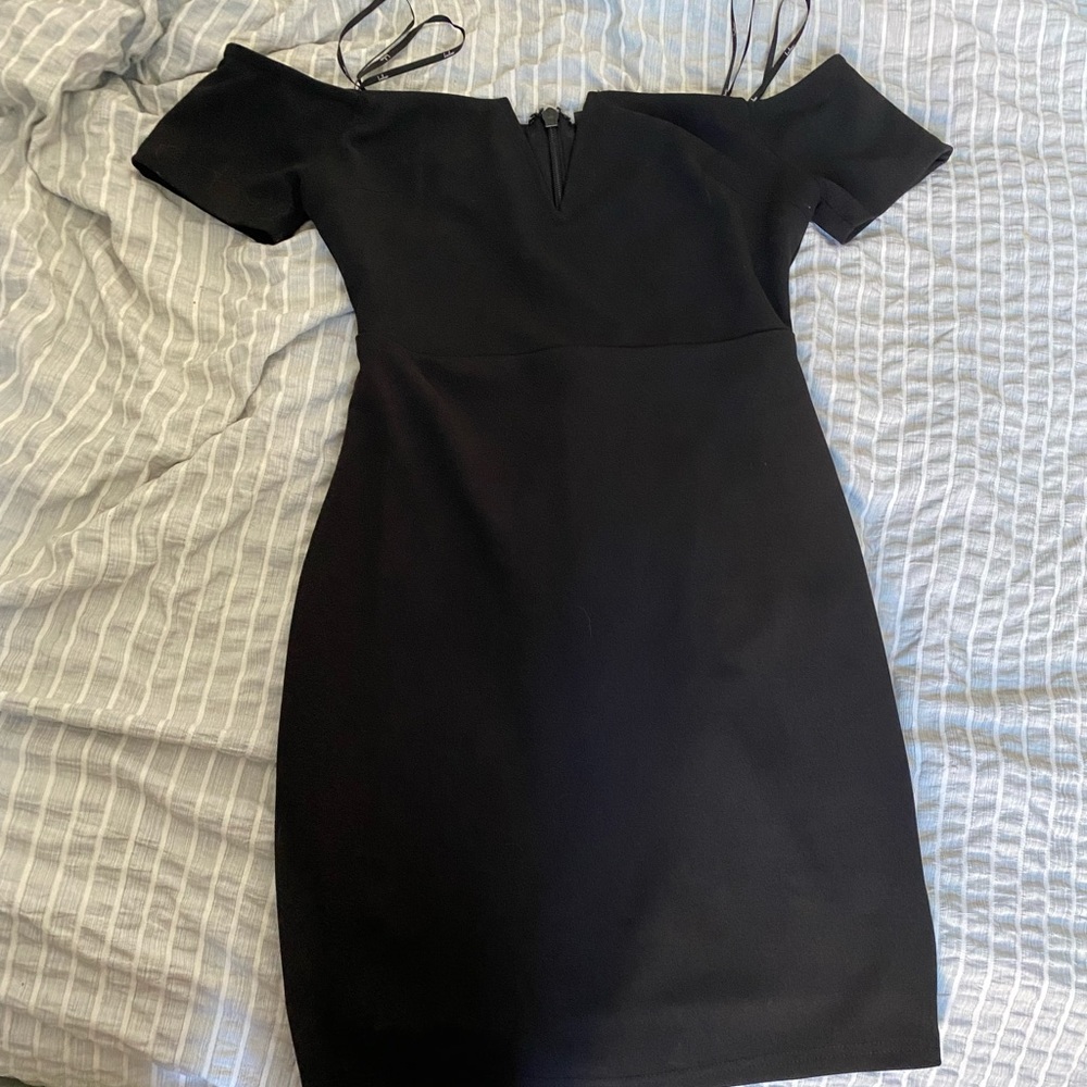 Black mini dress